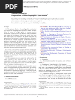 ASTM E3 Standard Guide For Preparation of Metallographic Specimens