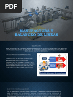 Manufactura y Balanceo de Lineas