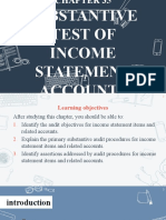 Substantive Test of Income Statement Accounts