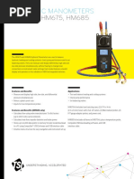 MODELS HM675, HM685: Hydronic Manometers