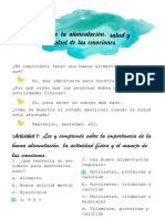 Cuidado de La Alimentación, Salud y Control de Las Emociones