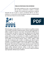 Comunicación en Público Estrategias para Informar