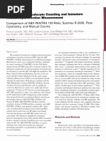 Comparison of ABX PENTRA 120 Retic, Sysmex R-2000, Flow Cytometry, and Manual Counts