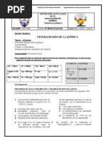 Examen de Quimica Primer Periodo 10º