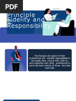 Principle II Fidelity and Responsibility