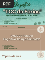 Material Complementar Roteiro Da Aula 1 O Que É A Terapia Cognitivo