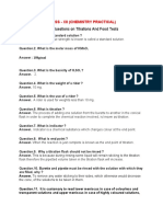 Viva Questions On Titrations and Food Tests