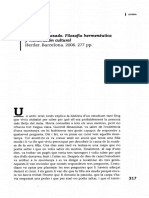 Filosofia Hermenéutica y Transmisión Cultural