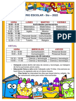 Horario Escolar 5to - 2022