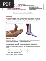 Foot Drop and Prevention of Foot Drop: Approved By: Write Name of The Unit Nursing Head