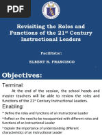 Revisiting The Roles and Functions of The 21st Century Instructional Leaders