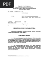 Memorandum of Partial Appeal - Andales vs. Unified