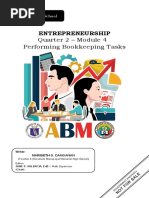 Quarter 2 - Module 4 Performing Bookkeeping Tasks: Entrepreneurship