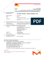 Safety Data Sheet: Formalin Solution, Neutral Buffered, 10%