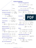 EE-2110 - Formula Sheet