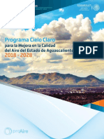 Programa Cielo Claro (ProAire) Aguascalientes 2018-2028 1era Edición 29-Nov-18