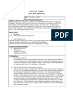 Lesson Plan Template (Ece - Prek To 2 Grade) Age Group/Grade Level: Kindergarten Age 5-6 Curricular Area: Math Developmental Snapshot/Prior Knowledge