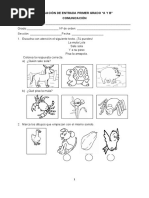 Prueba de Entrada Primer Grado