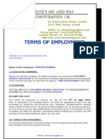 Appointment Letter From Hemxe Oil and Gas Company Uk