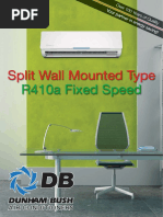 R410a Fixed Speed: Split Wall Mounted Type