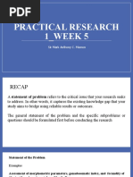 Practical Research 1 - WEEK 5: Sir Mark Anthony C. Mamon