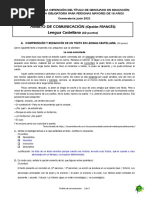 Soluciones Examen ESO - Pruebas Libres Andalucia - Comunicacion FR - Junio 2021