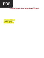 Performance Test Summary Report