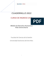 CUADERNILLO DE INGRESO 2022 - VU y DDHH