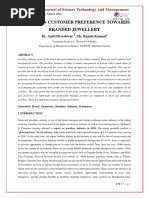 A Study On Customer Preference Towards Branded Jewellery: Dr. Aarti Deveshwar, Ms. Rajesh Kumari