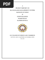 A Project Report On Blood Bank Management System: Bachelor'S of Science IN (Computer Science) Submitted by Rajnish Mourya