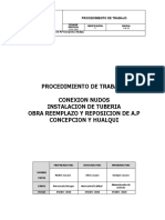 Procedimiento Conexion Nudos Instalacion de Tuberia