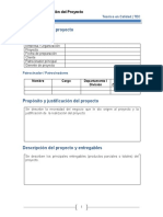 Plantilla Acta de Constitución Del Proyecto