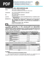 Informe #020 - 2da Asignación Presupuestal