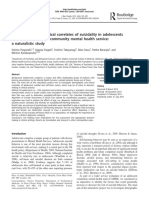 Demographic and Clinical Correlates of Suicidality in Adolescents Attending A Specialist Community Mental Health Service: A Naturalistic Study