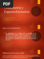 Colorimetría y Espectrofotometría