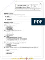 Devoir de Contrôle N°1 - SVT - 3ème Lettres (2010-2011) MR Yeddes