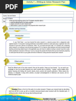 1 FS 2 Activity 1 Writing An Action Research Plan