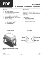 CT817 Series DC Input 4-Pin Phototransistor Optocoupler