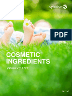 Cosmetic Ingredients: Product List