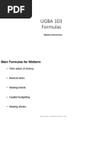 Benetton 103 Formulas Midterm