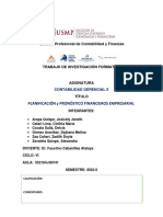 Planificación y Pronóstico Financieros Empresarial