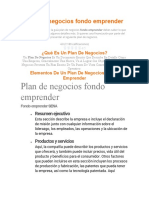 Plan de Negocios Fondo Emprender