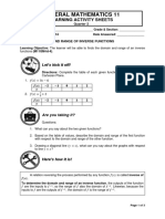 General Mathematics 11: Learning Activity Sheets