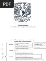 Actividad 2 Elementos Metodologicos de La Sociologia Empirica