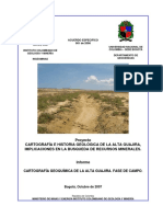 Proyecto Cartografía E Historia Geológica de La Alta Guajira, Implicaciones en La Busqueda de Recursos Minerales