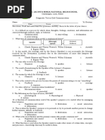 Diagnostic Test in Oral Communication 1