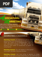 3.0 Market Analysis, Marketing Channels, Marketing Costs and Margins Market Intermediaries