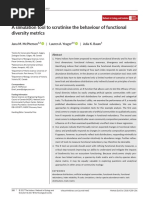 Methods Ecol Evol - 2017 - McPherson - A Simulation Tool To Scrutinise The Behaviour of Functional Diversity Metrics