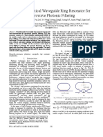 A Tunable Optical Waveguide Ring Resonator For Microwave Photonic Filtering