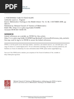 Wagener Worthwhile Task To Teach Slope (2009) - 1